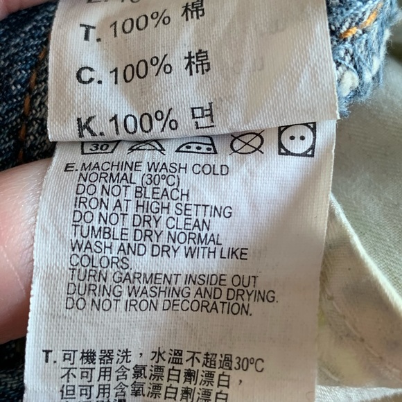 LEVI's Copper 1873 denim jeans 100% cotton button fly 25x32 - Picture 13 of 16